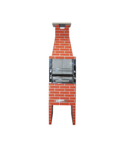 Churrasqueira Concreto Refratário Estilo 55cm Cerâmica 20 peças Atacadão Lazer